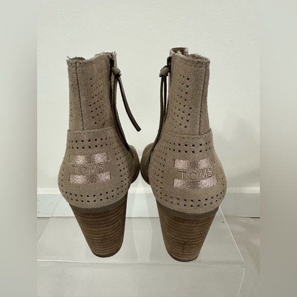 Toms Taupe Heeled Boots - Picture 2 of 7